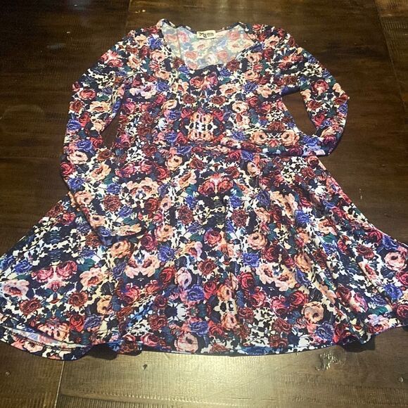 Show Me Your MuMu Long Sleeve Dress Medium Floral - Picture 1 of 4